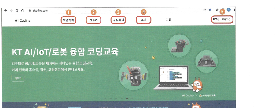 AI Codiny 메인 화면